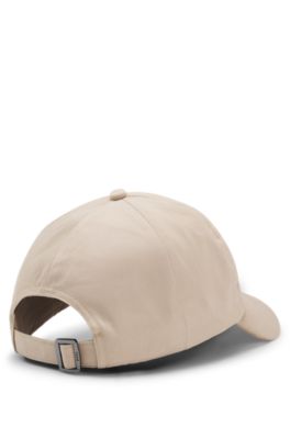 Gorra de tejido de gabardina de algod&oacute;n con visera de ante, Beige claro
