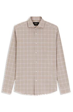 Slim-fit shirt in checked Italian-made cotton