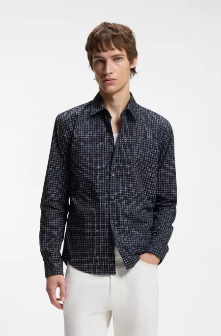 Slim-fit cotton shirt
