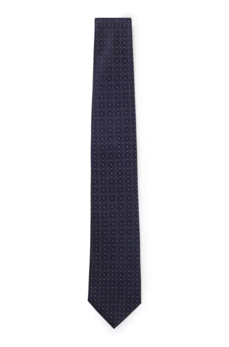 Patterned tie in Italian-made silk