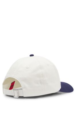 Gorra tejida con correa ajustable, Azul