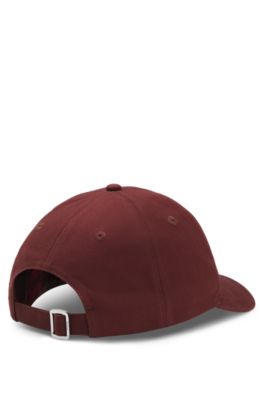 Woven cap with adjustable strap, Brown