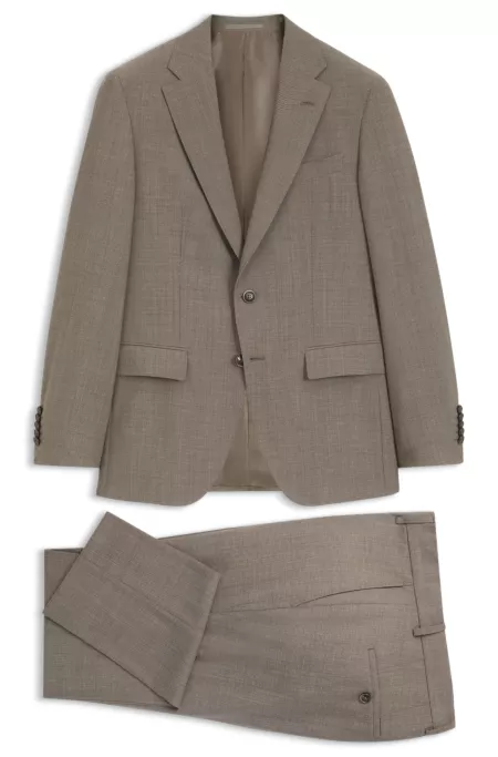 Two-piece slim-fit suit in virgin wool