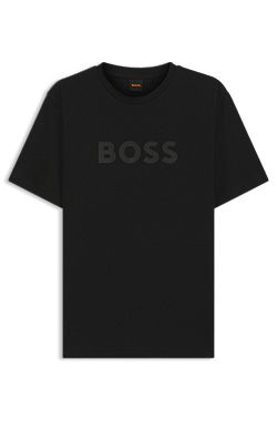 Cotton T-shirt with large tonal logo