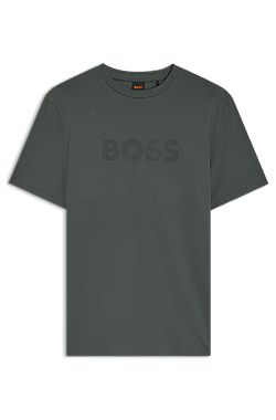 Camiseta de algodón con logo tonal grande