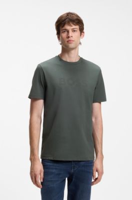 Camiseta de algod&oacute;n con logo tonal grande, Cal