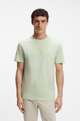 Camiseta regular fit de algod&oacute;n con logo moderno, Cal