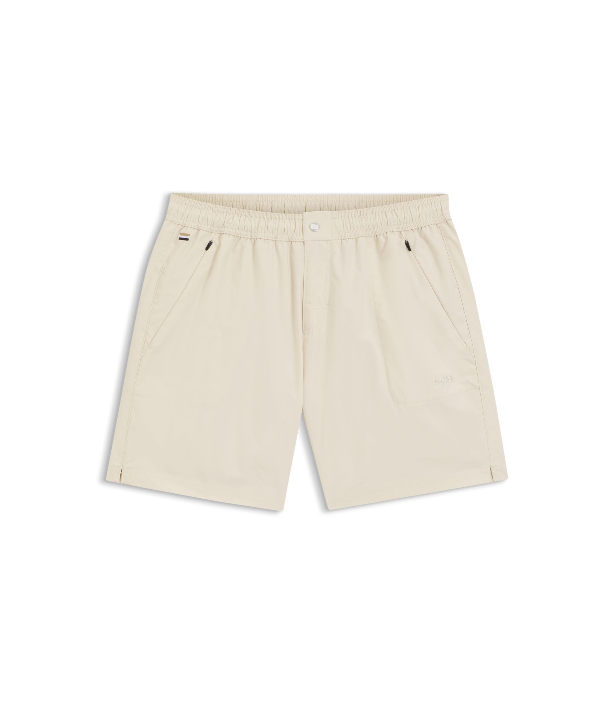 BOSS - Quick-dry swim shorts with logo detail - White