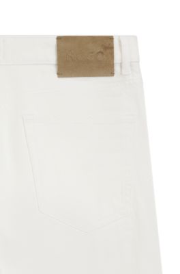 Jeans relaxed tapered fit, Blanco