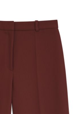 Regular-fit pants with wide leg, Brown