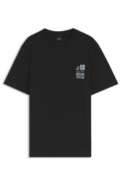 Camiseta de punto de algodón con estampado gráfico