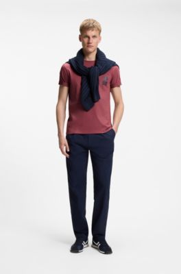 Camiseta de punto de algod&oacute;n con estampado gr&aacute;fico, Rojo