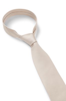 Corbata formal con dibujo en jacquard, Caqui