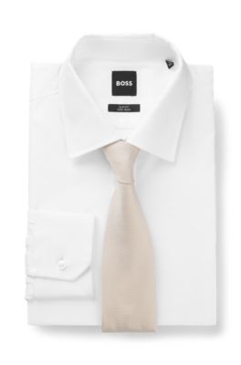 Corbata formal con dibujo en jacquard, Caqui