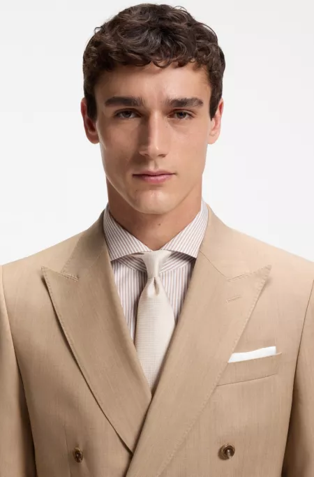 Formal tie with jacquard pattern