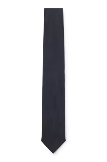 Formal tie with jacquard pattern