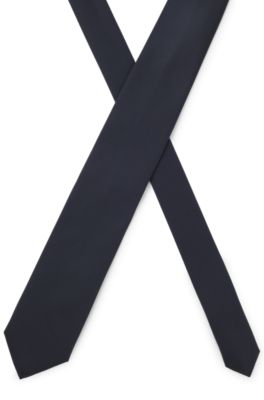 Corbata formal con dibujo en jacquard, Azul oscuro