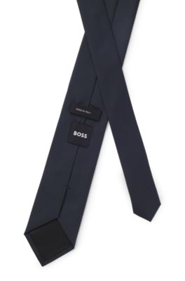 Corbata formal con dibujo en jacquard, Azul oscuro