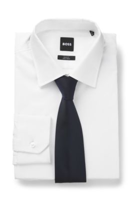 Corbata formal con dibujo en jacquard, Azul oscuro