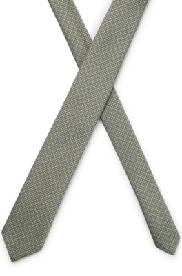 Corbata de seda con motivo en jacquard, Cal
