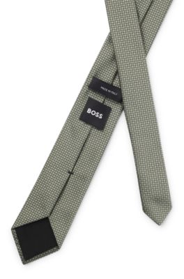 Corbata de seda con motivo en jacquard, Cal