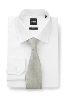 Corbata de seda con microestampado, Cal
