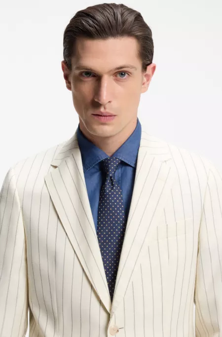 Silk-blend tie with micro pattern