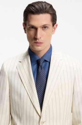 Silk-blend tie with micro pattern, Gold