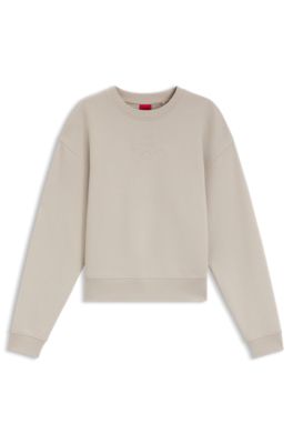 Sudadera de algod&oacute;n con logo de dise&ntilde;o resort, Gris claro