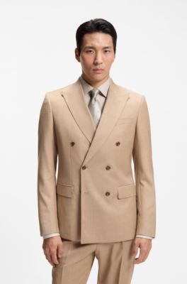 BOSS ONE Corbata de seda con estampado en jacquard, Blanco