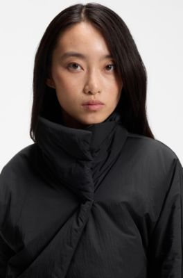 Water-repellent jacket with stand collar, Black