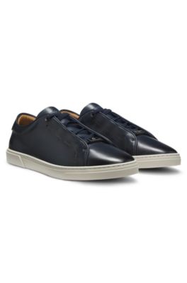 Gary sneakers in brushed leather, Dark Blue