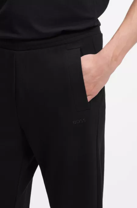 Cotton-blend sweatpants with embroidered logo