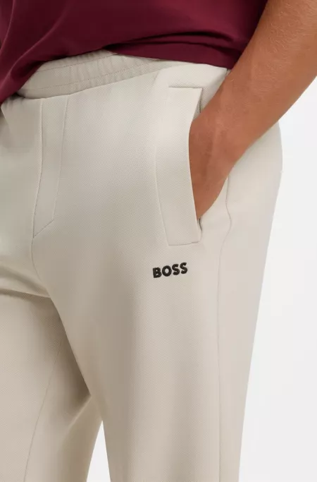 Cotton-blend sweatpants with embroidered logo