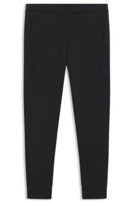 Pantalones de ch&aacute;ndal de algod&oacute;n con logo bordado, Azul oscuro