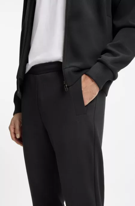 Cotton-blend sweatpants with embroidered logo