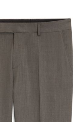BOSS ONE pantalones slim fit, Marr&oacute;n oscuro