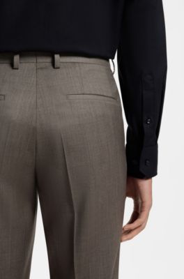 BOSS ONE pantalones slim fit, Marr&oacute;n oscuro