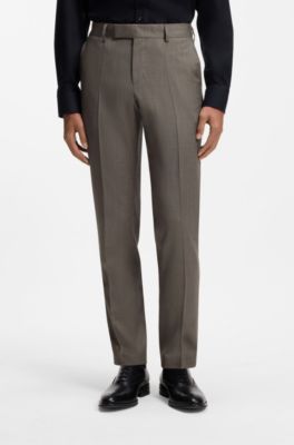 BOSS ONE pantalones slim fit, Marr&oacute;n oscuro