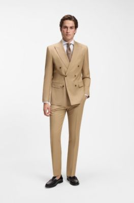BOSS ONE pantalones slim fit, Beige