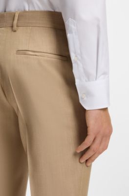 BOSS ONE pantalones slim fit, Beige