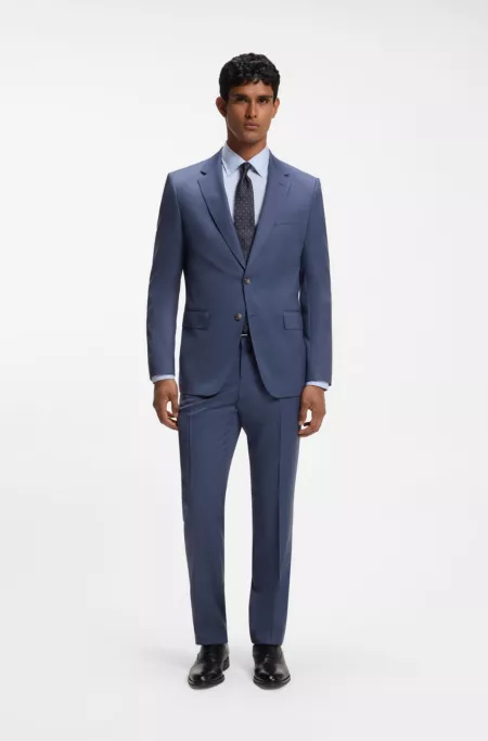 BOSS ONE Slim-fit pants in virgin wool