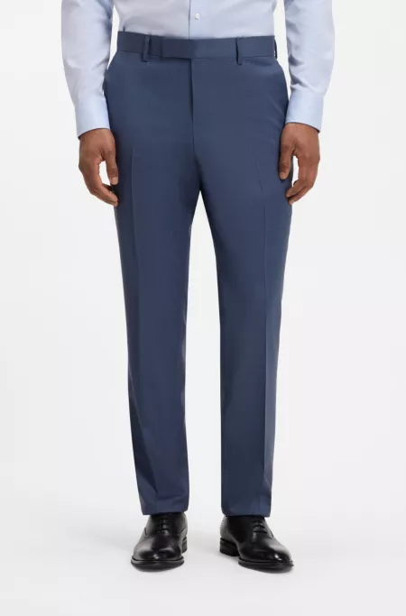 BOSS ONE Slim-fit pants in virgin wool