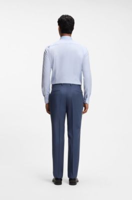 BOSS ONE slim-fit pants, Light Blue