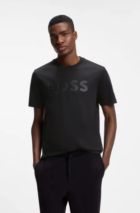 Cotton T-shirt with tonal logo