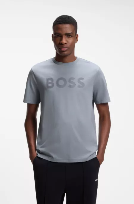 Cotton T-shirt with tonal logo