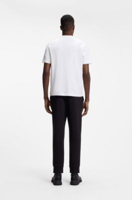 Cotton T-shirt with tonal logo, White