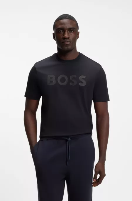 Cotton T-shirt with tonal logo