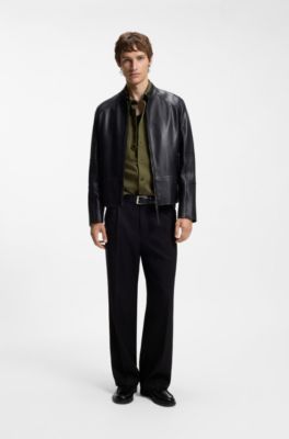 Relaxed-fit shirt in cotton twill with chest logo, Light Green
