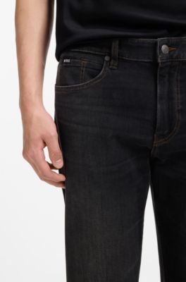 Vaqueros Maine regular fit en algod&oacute;n el&aacute;stico, Negro